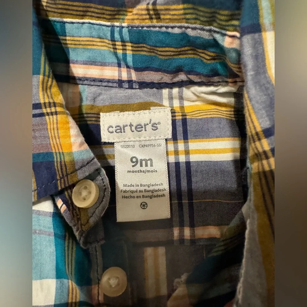 Carter’s 9M Plaid Shirt